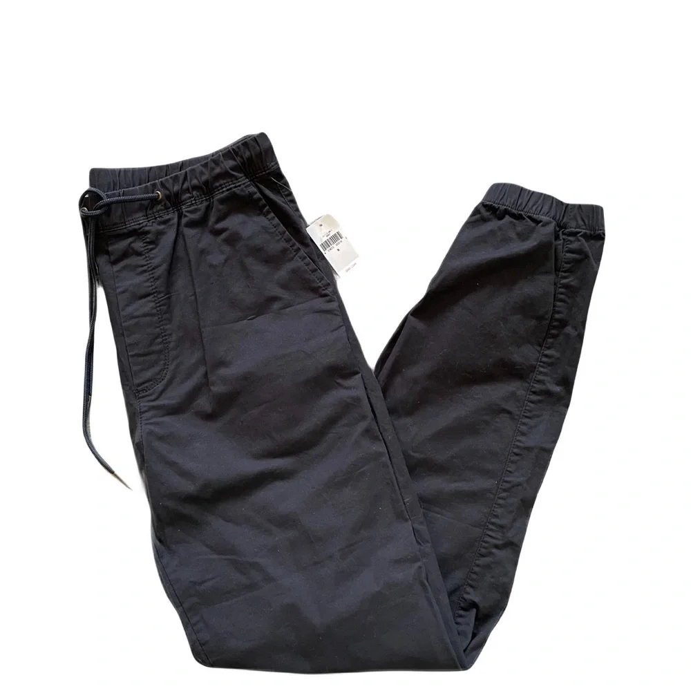 ❤️ GAP MENS BLACK TWILL JOGGER WITH GAPFLEX SIZE SMALL NEW